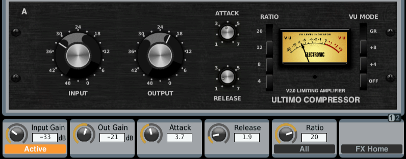 Behringer X32 Effects Tutorial Ultimo Compressor - Unity Gain