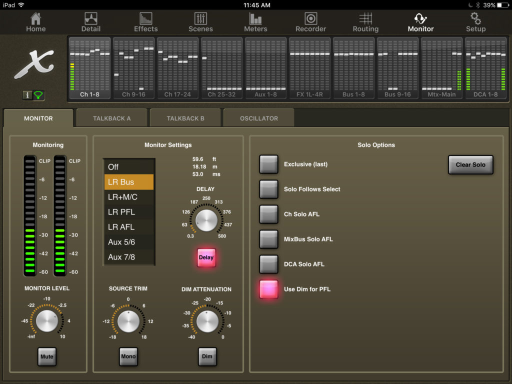 X32Mix App Tutorial Monitor Tab dBB Audio by Drew Brashler
