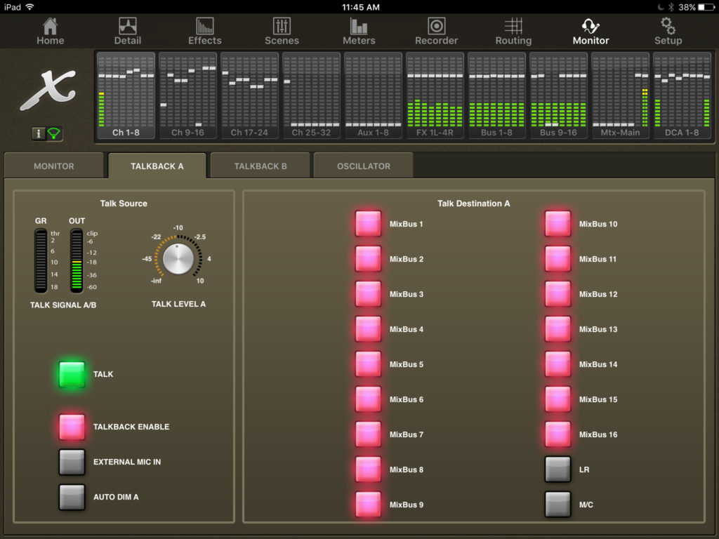 X32Mix App Tutorial Monitor Tab dBB Audio by Drew Brashler