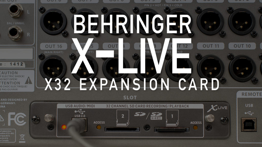 Behringer X-Live - Dual SD Recording Card