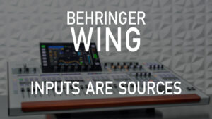 Behringer Wing Video 101 - Inputs are Sources: This video is the first of the Behringer Wing 100 level tutorial videos. In this video, I explain how inputs should be thought of as sources.