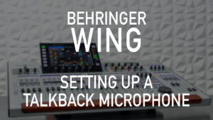 Behringer Wing Video 110 - Setting Up A Talkback Microphone: This video is the tenth of the Behringer Wing 100 level tutorial videos. In this video I explain how to set up a talkback microphone on the Behringer Wing.