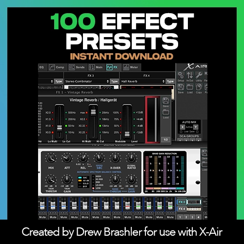 Effects Presets Library for the Behringer X-Air & Midas MR18