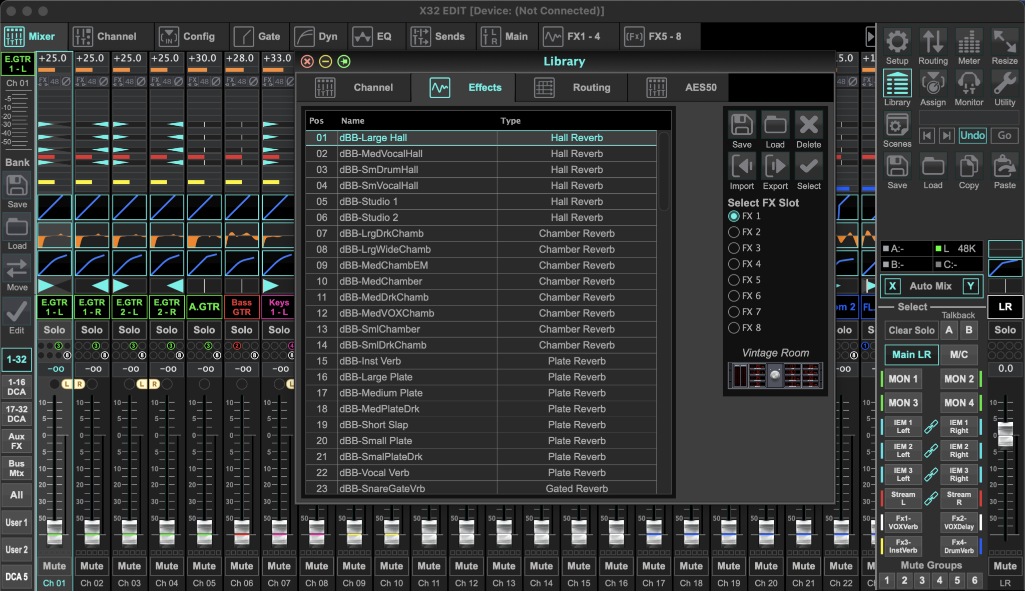 Effects Presets Library Download for the Behringer X32