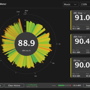 dBB SPL Meter radar display